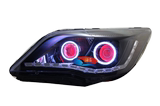 长安欧力威前大灯总成改装双光透镜HID氙气灯LED日行灯COB天使眼