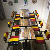 新款实木主题咖啡厅桌椅奶茶甜品店西餐厅酒吧桌椅餐厅餐桌椅组合