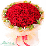 99朵红玫瑰求婚花束送女友生日鲜花速递深圳同城配送福田宝安龙岗