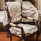 餐桌椅套布艺套装欧式餐椅垫椅子套家用奢华桌椅套椅背套罩厚坐垫