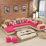 布艺沙发现代简约大中小户型客厅转角可拆洗沙发组合时尚多人沙发