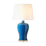 默谷|新中式蓝色花瓶陶瓷台灯 现代美式欧式样板房客厅卧室床头灯