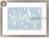信天翁的飞翔海鸥天空简洁艺术专业纯手绘油画限量非流水线