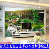田园3D草地小溪壁纸电视背景墙纸客厅卧室无缝墙布壁画自然风景画