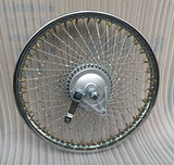 摩托车CG125后钢圈复古改装钢圈72支螺纹辐条加密轮毂18寸钢圈