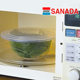 日本 SANADA 微波炉加热万能保鲜碗盖 冷藏保鲜圆形盖大小号装
