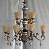 特价促销欧式美式古典双层树脂铁艺客厅餐厅复古艺术吊灯