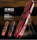 新款三层鱼竿包1.25米PU渔具包两层竿包防水钓鱼包鱼护包 渔具