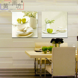 五一餐厅装饰画定制现代简约田园挂画客厅沙发背景墙壁画无框画