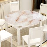 简约现代餐桌椅组合多功能伸缩餐桌钢化玻璃烤漆大小户型圆形餐台