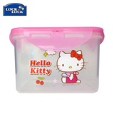 正品乐扣乐扣Hello Kitty密封保鲜盒860ml粉色卡通便当盒食物储存