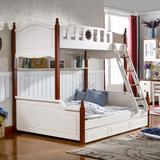 现代简约地中海风格高低子母床上下双层学生儿童床成都可安装特价