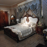 欧式家具 欧式床实木床1.8米双人床新款婚床 奢华大床 描金床6605