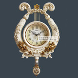 豪华欧式复古钟表个性静音挂钟装饰客厅挂表创意壁钟艺术石英挂钟