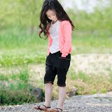 2016新款夏装韩国女童空调衫防晒衫中大童薄款毛衣开衫童装针织衫