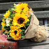 实拍！上海鲜花速递生日送花花店订花之向日葵鲜花花束特价优惠