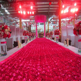 婚庆道具玫瑰花地毯 婚庆玫瑰花地毯 新款玫瑰花瓣地毯 T台地毯