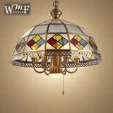 欧式全铜吊灯单头玻璃罩餐厅灯饭厅灯房间卧室餐美式复古纯铜灯具