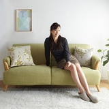 北欧小户型客厅办公布艺沙发日式现代简约实木家居卧室双人位沙发