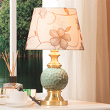 欧式陶瓷台灯美式田园创意温馨卧室床头灯中式现代可调光小台灯