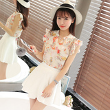 适合150cm矮小个子蘑菇街女装套装裙夏季韩国显瘦短袖裙子两件套