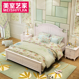 韩式田园床白色公主床欧式双人床1.5米实木高箱床卧室婚床小户型