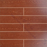 夹江促销瓷砖 客厅防滑地板砖卧室防木地板地砖600红色木纹仿古砖