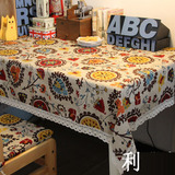美式乡村桌布布艺棉麻餐桌布长方形茶几桌布方台布琉圆桌布书桌布