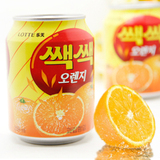 Y5 韩国 进口饮料 乐天粒粒果肉橙汁橙子大粒果肉238ml 果味饮料