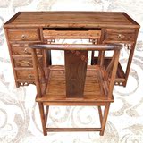 中式实木仿古电脑桌中式书桌榆木桌子办公桌写字台明清古典家具