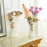 现代简约陶瓷花瓶摆件欧式客厅电视柜玄关创意插花器高档结婚礼品