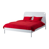 IKEA宜家家居代购杜肯床架单人床架90*200床头套2面家居白色