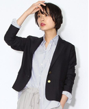 2016春季日本代购 niko and ...女通勤百搭含羊毛短款西装外套
