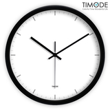 Timode优时挂钟 静音简约客厅现代石英钟 白色时尚宜家风格钟表