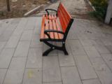 双人塑木公园长椅户外园林休闲椅子防腐木室外长条椅实木排椅长凳
