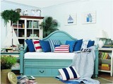 美式乡村地中海实木沙发床三人位沙发带储物柜地高档实木家具特价