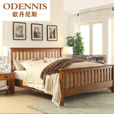 欧丹尼斯新款实木水曲柳双人床 简欧1.8米婚床 现代中式实木床