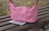 专柜赠品 ZA/姬芮粉色编织大化妆包 手拿包 便携小拎包 大容量！