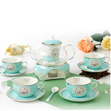耐热玻璃茶具套装陶瓷花茶壶加热煮花草水果下午茶杯欧式花茶茶具