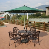 包邮户外铸铝桌椅休闲庭院阳台花园太阳伞金属室外酒吧咖啡套组合