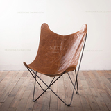出口北欧简欧现代简约创意设计师家具懒人休闲椅单人沙发椅蝴蝶椅
