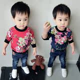 1-4岁宝宝印花卫衣秋季儿童纯棉长袖T恤韩版男童打底衫小童上衣