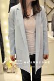 韩国东大门代购 ANNA VERRY 2016春季 经典纯色简约插袋西装外套