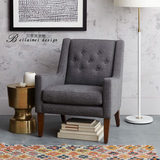 北欧宜家现代休闲布艺沙发 日式小户型单人双三人简易实木布沙发