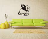 功夫熊猫装饰墙贴 一代防水墙贴 自家手工一手制做包装墙贴