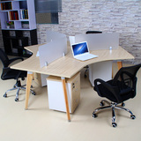 办公家具3人位办公桌简约时尚员工桌电脑桌6人位职员桌卡座钢架桌