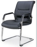 锡田办公家具 简约现代不锈钢职员办公椅子 带扶手会议皮椅 特价