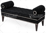 新古典床尾凳长凳 欧式实木雕花脚凳换鞋凳后现代卧室床凳沙发凳