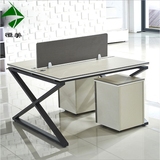 南京办公家具简约现代钢架办公室桌椅组合屏风工作位4人位可定制
