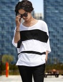 夏季热卖2016英伦韩国新短款时尚流行蝙蝠衫中袖宽松T恤潮男装